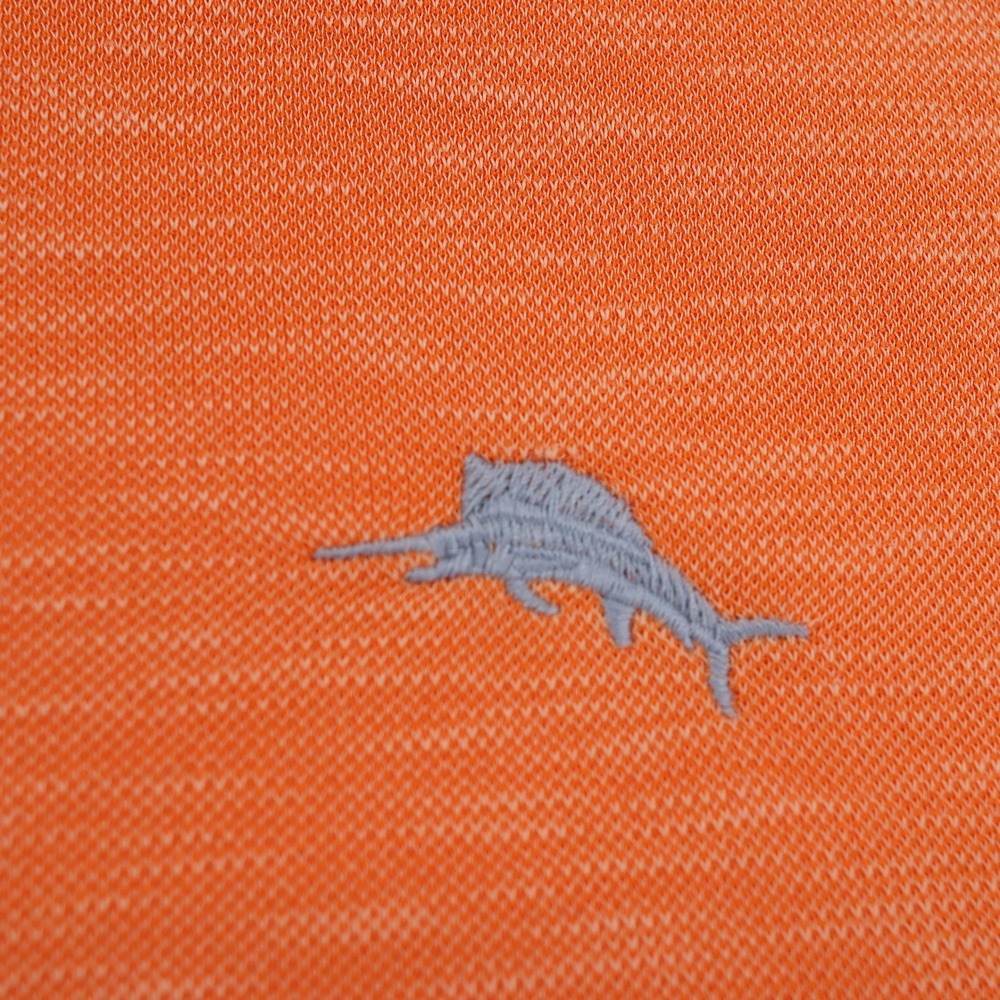 Tommy Bahama Mens XXL Orange Heathered Tencel Quarter Zip Pullover Sweater - Picture 6 of 9